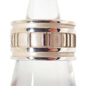 Tiffany & Co. Silver Wide Band Ring with Textured Center